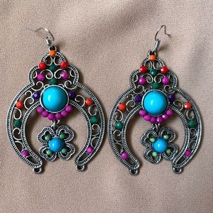Vibrant ethnic colorful earrings